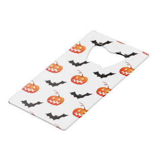 Halloween Pompoenen en Vleermuizen, Trick or Treat Kredietkaart Flessenopener