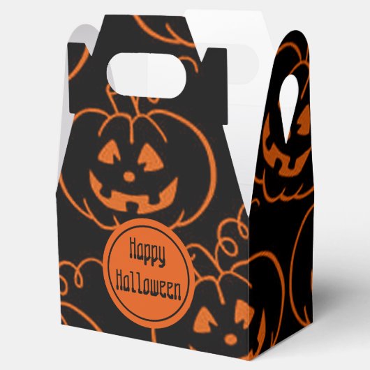 Halloween Pompoenen Gable Favor Box Bedankdoosjes (Geopend)