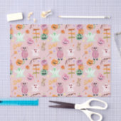 Halloween pompoenen, geest, monsters roze tissuepapier (Craft)