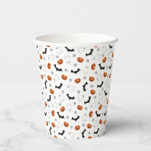 Halloween pompoenen | Geesten | Bats papieren beke Papieren Bekers (Achterkant)