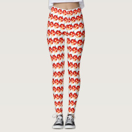 Halloween pompoenen gesneden leggings