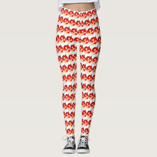 Halloween pompoenen gesneden leggings