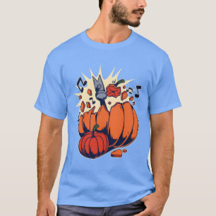 Halloween pompoenen grappig ingeslagen door een ha t-shirt