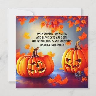 Halloween Pompoenen Jack o Lantern Herfst Oranje C Kaart