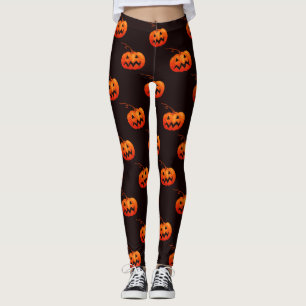 Halloween pompoenen, Oranje pompoenen Trick or tre Leggings