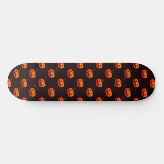 Halloween pompoenen, Oranje pompoenen Trick or tre Skateboard (Horizontaal)