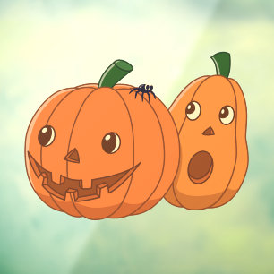 Halloween Pompoenen Paar Raamsticker