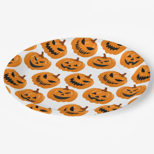 Halloween pompoenen papier Borden Papieren Bordje