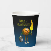 Halloween Pompoenen Papieren Bekers (Achterkant)