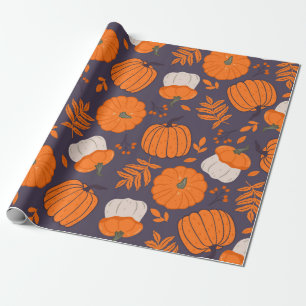 Halloween pompoenen patroon cadeaupapier