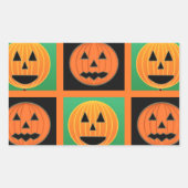 Halloween-pompoengezicht Rechthoekige Sticker (Voorkant)