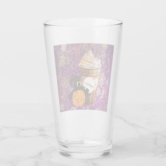 Halloween | Pompoenkruid | heks | Drink glas (Achterkant)
