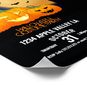 halloween pompoenkruippartij disco poster (Hoek)