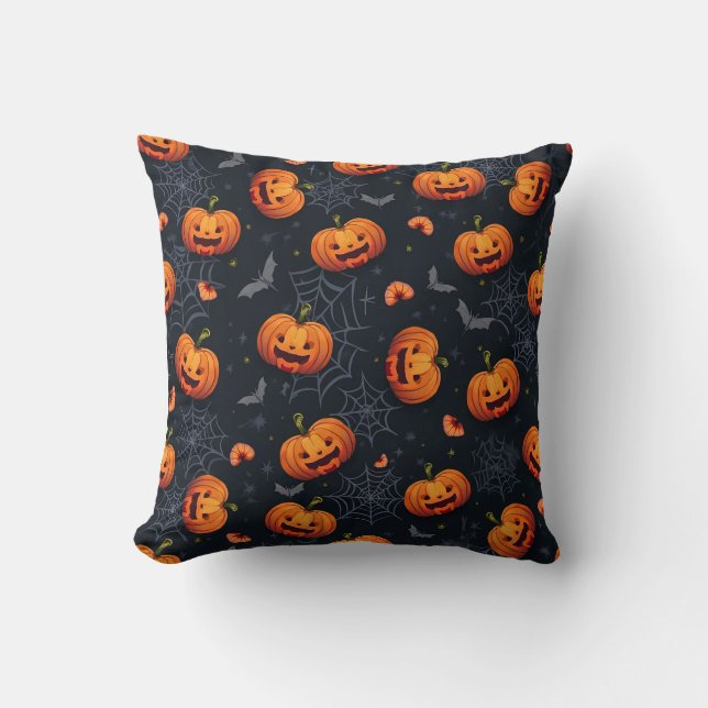 Halloween pompoenkussen kussen (Voorkant)