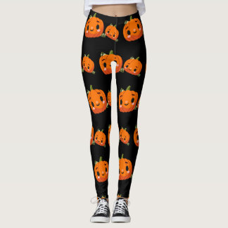 Halloween-pompoenpatroon Leggings