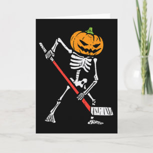 Halloween Pompoenskelet IJshockey Kostuum Heren Kaart