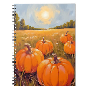 Halloween Pompoenveld Herfst Autumn Notitieboek