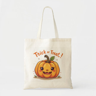 Halloween pompoenzak tote bag