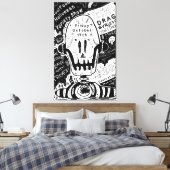 Halloween poster design canvas afdruk (Insitu (Slaapkamer))