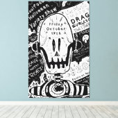 Halloween poster design canvas afdruk (Insitu (Houten vloer))