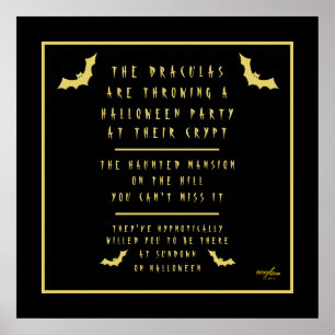 Halloween Poster ontworpen door Dichteres Adiela A