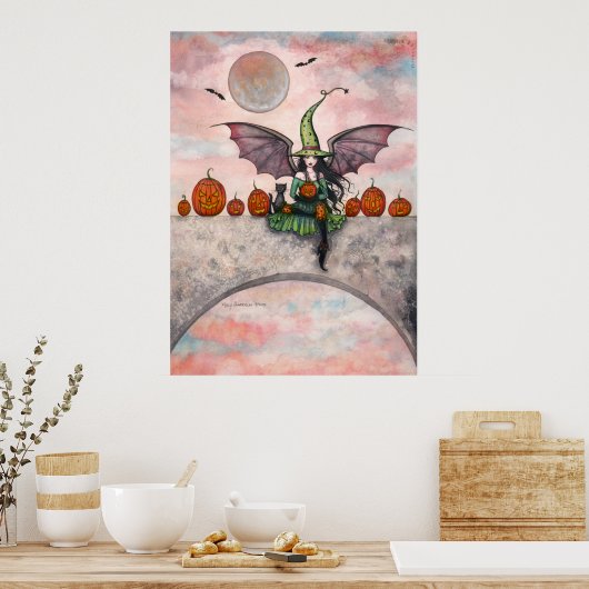 Halloween Poster sorcier chat Jack-O-Lanterns (Cuisine)