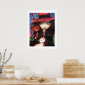 Halloween Poster Witch Chat par Molly Harrison (Cuisine)