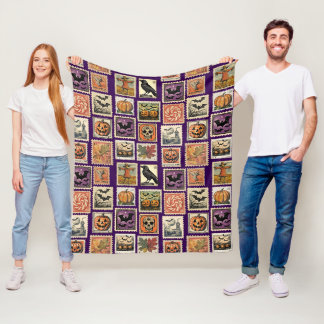Halloween Postzegel-thema Fleece Deken