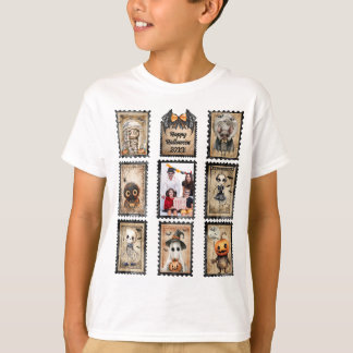 Halloween postzegels, voeg uw foto toe T-shirt
