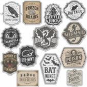 Halloween Potion Fles Assortiment Labels (Voorkant)