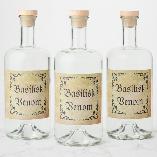 Halloween Potion Ingrediënten Likeurfles Etiket (Flessen)
