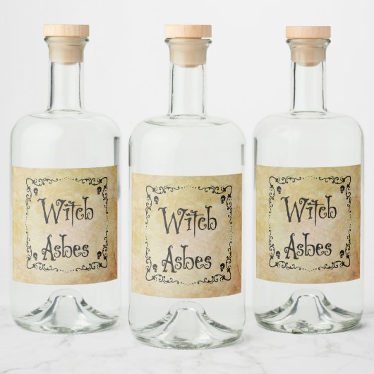 Halloween Potion Ingrediënten Witch Ashes Likeurfles Etiket (Flessen)