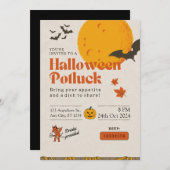 Halloween Potluck Party Adulte Office Invitation (Devant / Derrière)