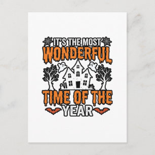 Halloween Prachtige Tijd Van Het Jaar Vintage T-sh Briefkaart