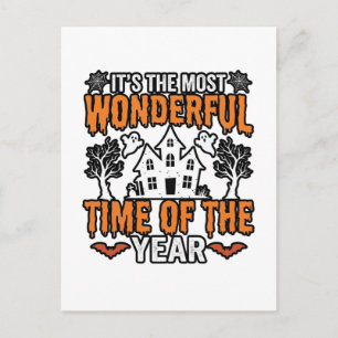 Halloween Prachtige Tijd Van Het Jaar Vintage T-sh Briefkaart