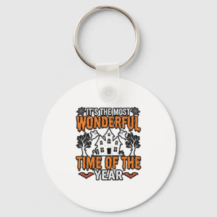 Halloween Prachtige Tijd Van Het Jaar Vintage T-sh Sleutelhanger