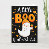 Halloween Pregnancy Announcement A Little Boo Is A Kaart (Voorkant)