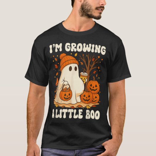 Halloween Pregnancy Announcement I'm Growing A Lit T-shirt (Voorkant)