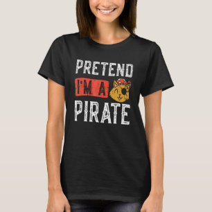 Halloween Pretend I a Pirate Lazy Easy Cat Pirat T-shirt