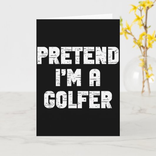 Halloween Pretend I'm A Golfer Costume Lazy Golfin Kaart (Gele Bloem)