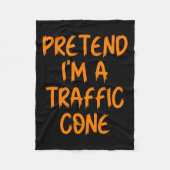 Halloween Pretend I'm A Traffic Cone Costume Lazy Fleece Deken (Voorkant)