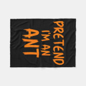 Halloween Pretend I'm An Ant Costume Funny Lazy Ki Fleece Deken (Voorkant (Horizontaal))