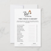 Halloween prijs is de juiste Baby shower Game Kaar Kaart (Voorkant)