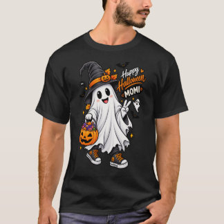 Halloween print met spook t-shirt