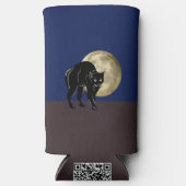 Halloween Prowling Black Cat op een Volle Maan (Voorkant)