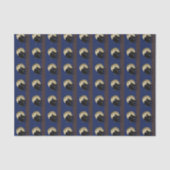 Halloween Prowling Black Cat op een Volle Maan Tissuepapier (Voorkant)