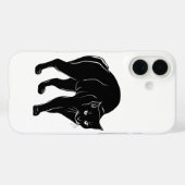 Halloween Prowling Black Cat Silhouette Tekening Case-Mate iPhone Case (Achterkant (horizontaal))