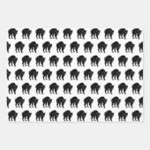 Halloween Prowling Black Cat Silhouette Tekening Inpakpapier Vel (Voorkant 3)