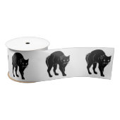 Halloween Prowling Black Cat Silhouette Tekening Lint (Spoel)