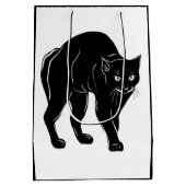 Halloween Prowling Black Cat Silhouette Tekening Medium Cadeauzakje (Achterkant)